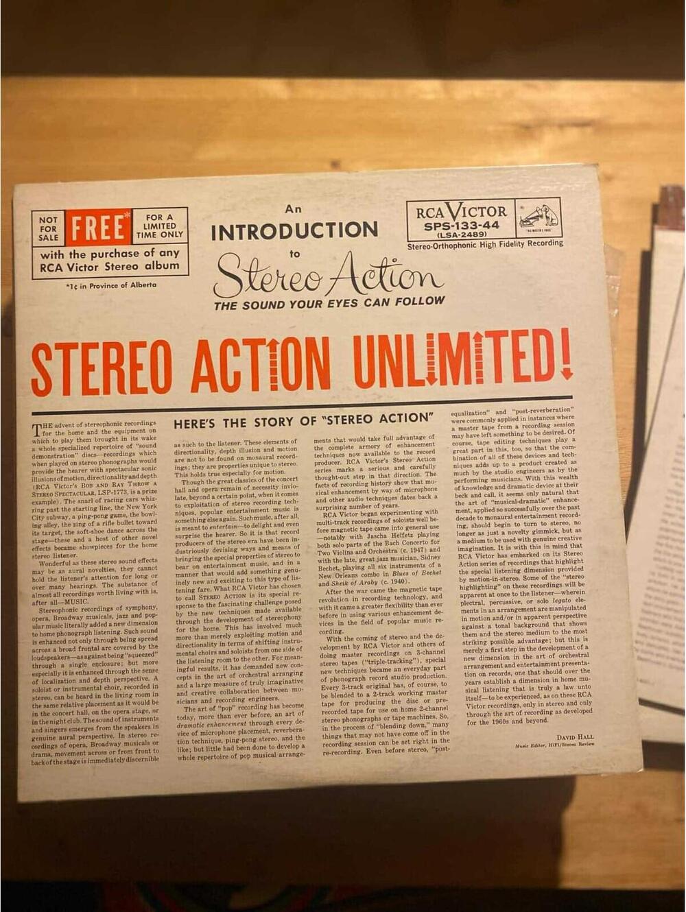 Various – Stereo Action Unlimited! Vintage 33rpm VG+ AB24